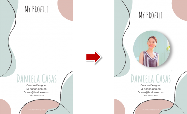 在模板上追加擷取圖像